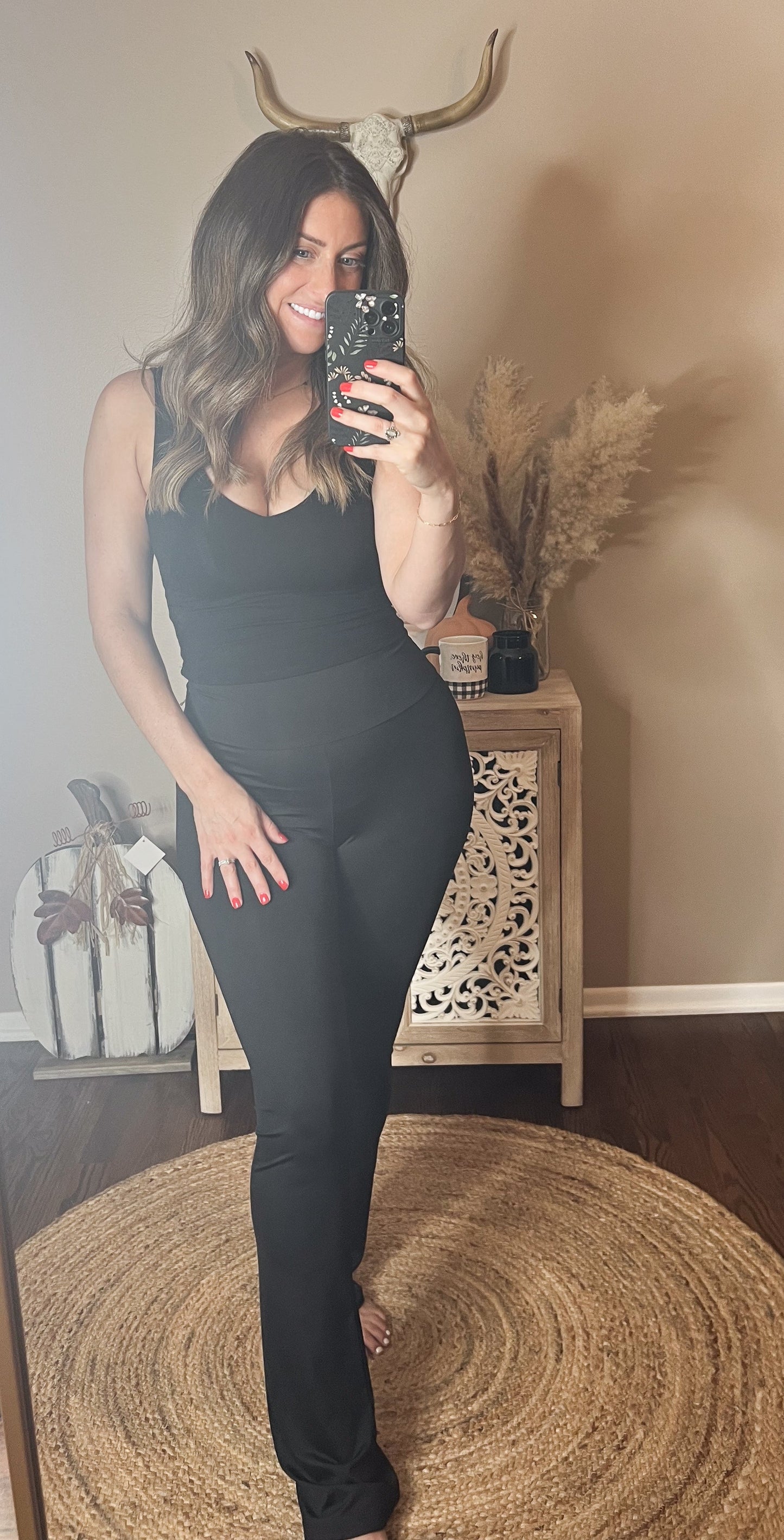 High Waist Seamless Flare Leggings