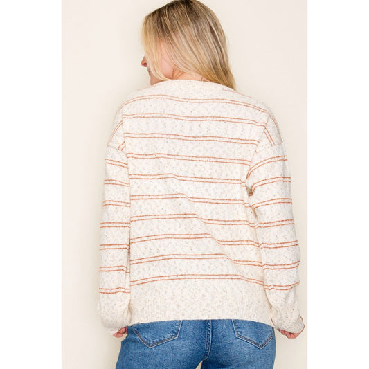 Cozy Sprinkled Stripe Sweater
