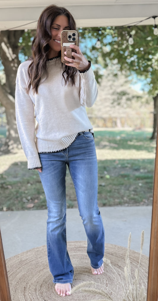 Mid Rise boot cut Jean